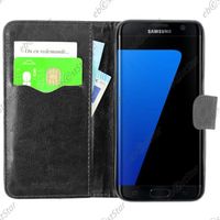ebestStar ® Housse Portefeuille Folio pour Samsung Galaxy S7 edge SM-G935F G935 + Film, Couleur Noir