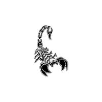 Scorpion autocollant sticker adhésif logo 2 Taille : 8 cm Couleur : blanc Blanc
