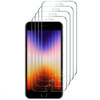 Film Verre Trempé iPhone SE 2022 Protection Ecran 9H Ultra Transparent Sans Bulles Lot de 4