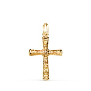 Brillante zircone croix chaîne haute qualité 18k plaqué or jaune hommes