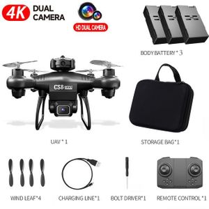 DRONE Noir Double 3B-Mini Drone professionnel HD 4K, 360