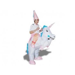 DÉGUISEMENT - PANOPLIE Costume de magicien sur licorne gonflable - Blanc - Adulte - Tissu