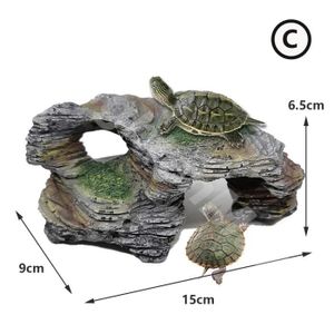 VIVARIUM - TERRARIUM Cachette de tortue de reptile et de lézard pour la décoration de terrarium en résine,cache-tortue pour la maison- C[C75615677]