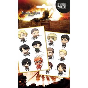 Set De Tatouages Attack On Titan Chibi Characters