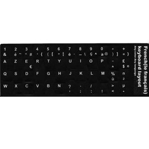 Persan autocollant clavier transparent avec des lettres NOIR Convient pour ne importe quel clavier 