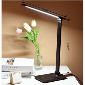 Lampe de Bureau LED à Pince - Dimmable - Flexible - Noir 12W 60LED BOH5 -  Cdiscount Maison