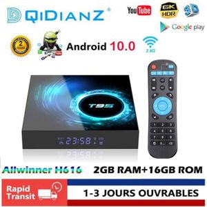 BOX MULTIMEDIA Android 10 T95 2 Go + 16 Go Smart TV BOX 6K H616 Q