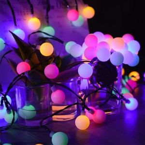 20LED Lumières Chaîne Boule Cristal Noël Décoration Solaire Extérieure Jardin NF