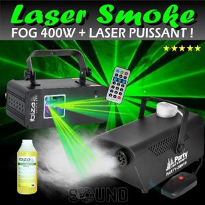 JEUX DE LUMIERE LASER DJ + MACHINE A FUMEE + PRDUIT FOG idéal soir