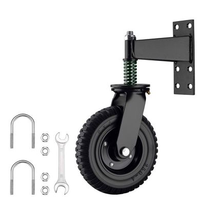 Roulette De Portail Wiltec 100mm - Support 100kg - Caoutchouc Freiné