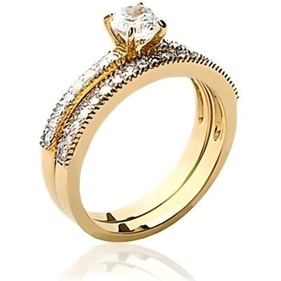Bague en plaqué or blanc 18 carats pour femme, taille 57 Blanc - Achat Bague en plaqué or blanc 18 carats pour femme, taille 57 Blanc - Achat