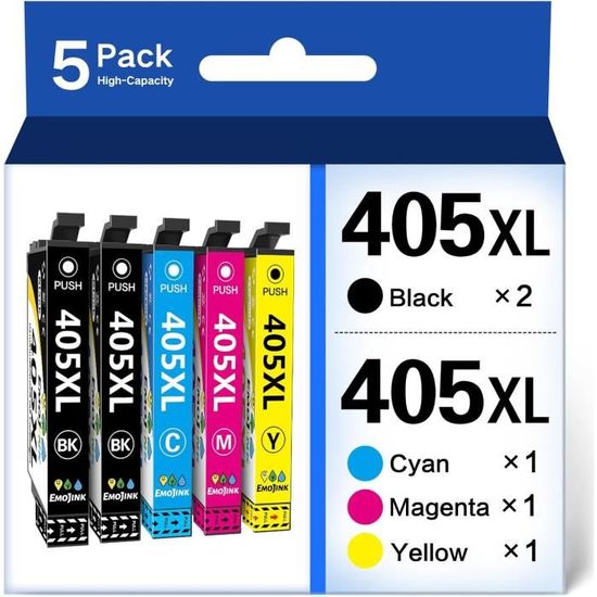 405 cartouches d'encre 405XL pour imprimante Epson Workforce Pro WF ...