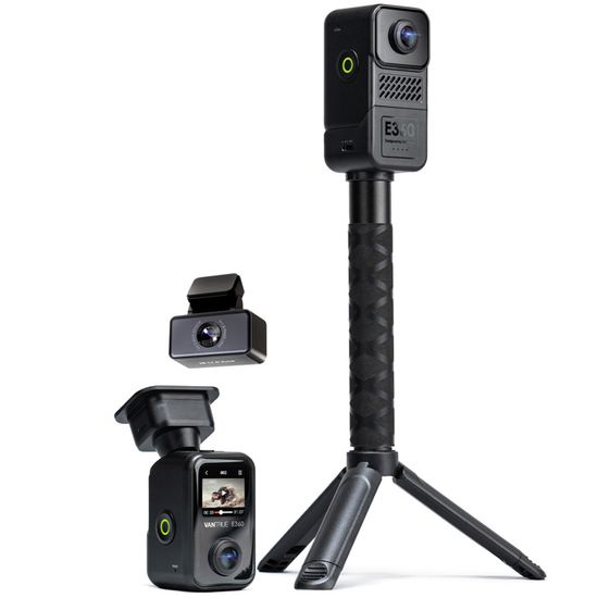 VANTRUE E360 Dashcam 360° 5.2K Pour Voiture - Double Caméra STARVIS 2 - Wi-Fi 5G Et Contrôle Vocal Français