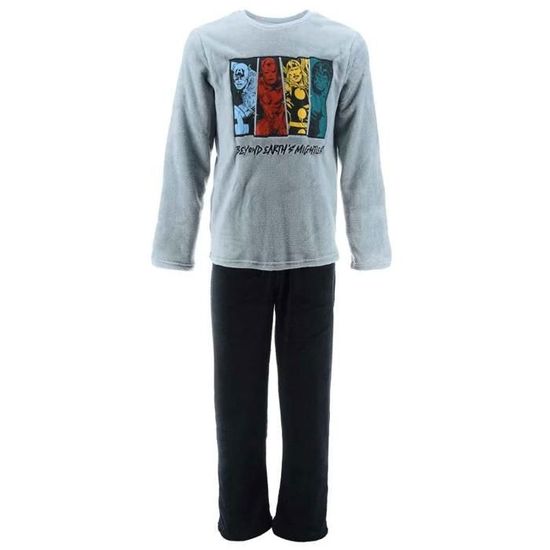Pyjama Polaire Homme Marvel - Ensemble Chaud Et Douillet Hiver - Taille M à 3XL