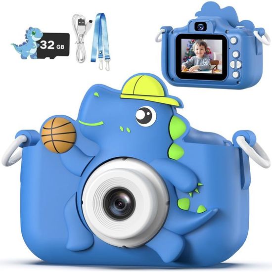 SHZYGQ Appareil Photo pour Enfants Dinosaure, 1080P HD Selfie Caméra