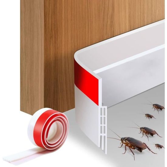 Nutabevr Calfeutrer Bas De Porte,100x4.5cm Bande D'Etanchéité En Silicone Souple Isolant