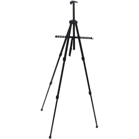 Chevalet Pliable Trépied Noir Portable 168cm - Support Affichage Art, Affiches Et Enseignes