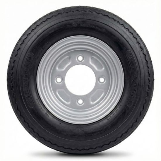 Roue Complète Remorque 4.00-8/4.80-8 4PR 62M - Jante 8 Pouces, Trou Central 63 Mm, Charge 265 Kg