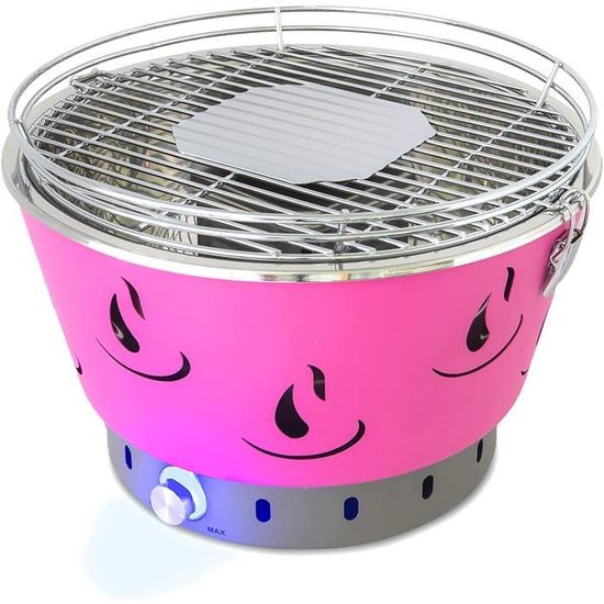 Barbecue de table Airbroil Junior Rose Barbecue au charbon de bois avec