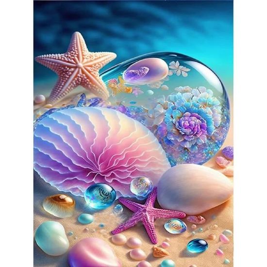 Kit Peinture Diamant 5D Paysage Lotus 30x40 Cm - DIY Déco Murale, Loisir Créatif Adultes