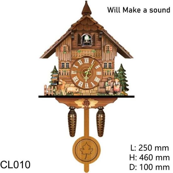 Horloge Coucou Hubert Herr Forêt Noire – Vintage Mécanique Années 70