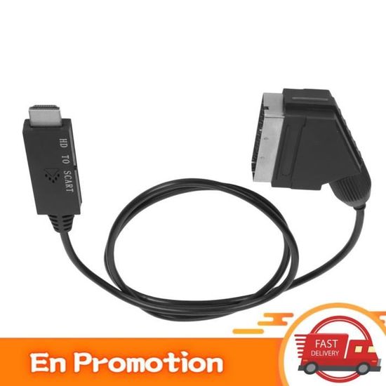 Convertisseur Vidéo PAL NTSC Bidirectionnel - Compatible PS2, DVD, Magnétoscope - Plug & Play Blanc Compact