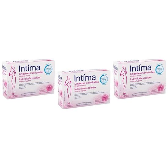 Lingettes Intimes Intima à L'Hamamelis - 2 Paquets De 16, PH Adapté, Sans Alcool