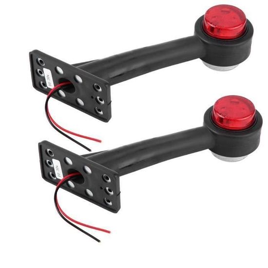 Lot De 2 Feux De Gabarit LED 12V/24V Pour Remorque, Camion, Caravane – Avec/sans Support, Homologation E9