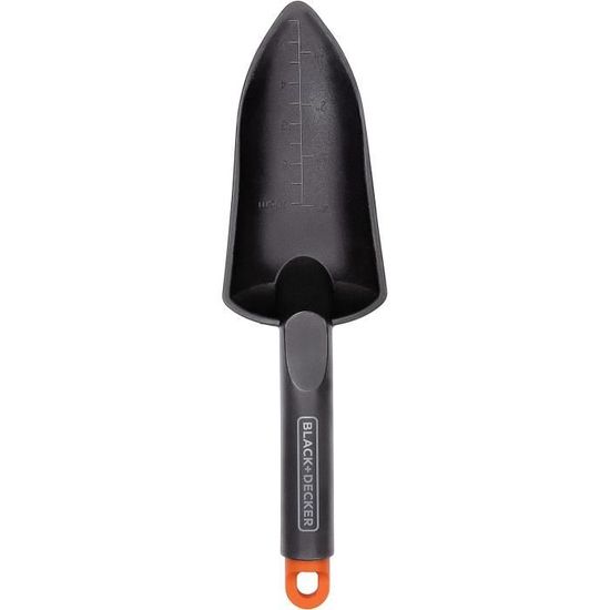 Pelle Jardin BLACK+DECKER 30,5cm Avec Mesure - Mini Pelle Polypropylène Noir/Orange