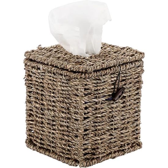 Boîte à Mouchoirs Carrée En Cuir Synthétique BTSKY - Design Rétro, Beige, Pour Maison Et Bureau