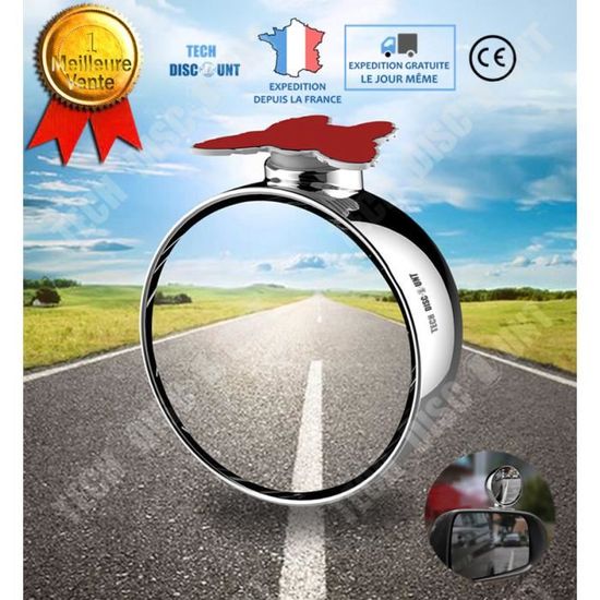 2 Miroirs D'Angle Mort Rotatifs 360° - Pour Voiture, SUV, Camion - FENQURO