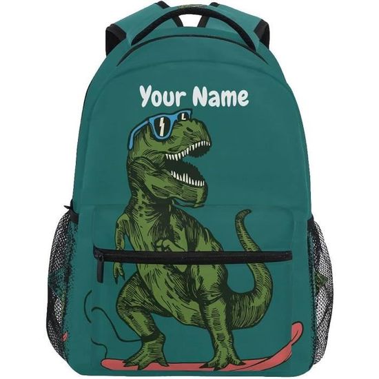 Sac à Dos Dinosaure Personnalisable Avec Nom - 3 Pièces | Idéal Randonnée, école, Voyage