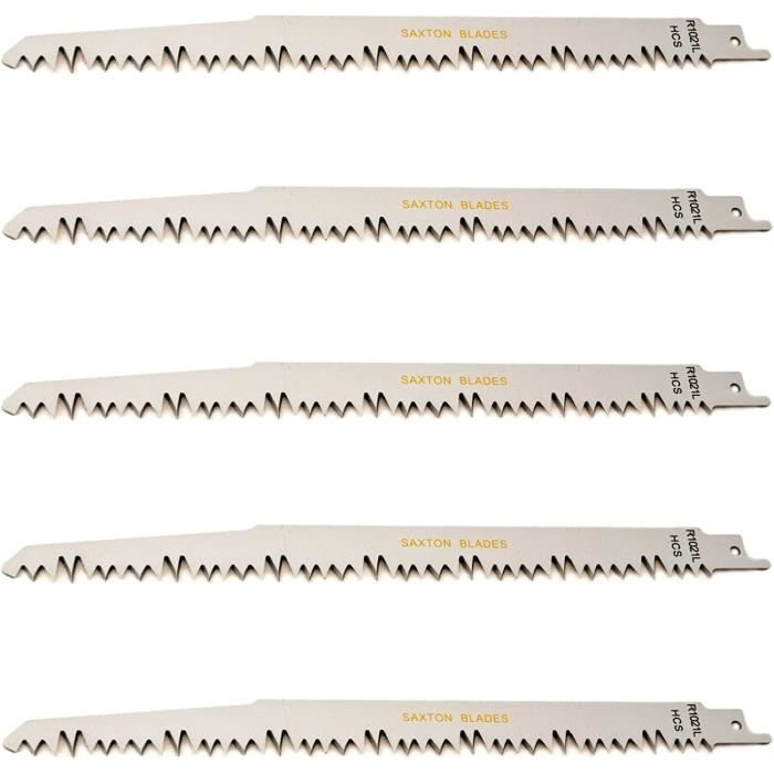 5 Lames Métal 150mm R622BF - Compatibles Bosch, Dewalt, Makita - Pour Coupe Métal Universelle