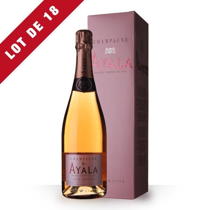 18X Ayala Rosé Majeur 75cl - Etui - Champagne