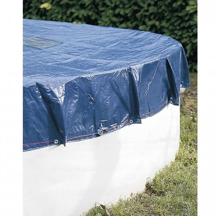 Bache O 6,20 m pour piscine O 5,40m Cette bache pour piscine ronde hors-sol protege l’eau de votre piscine des pollutio