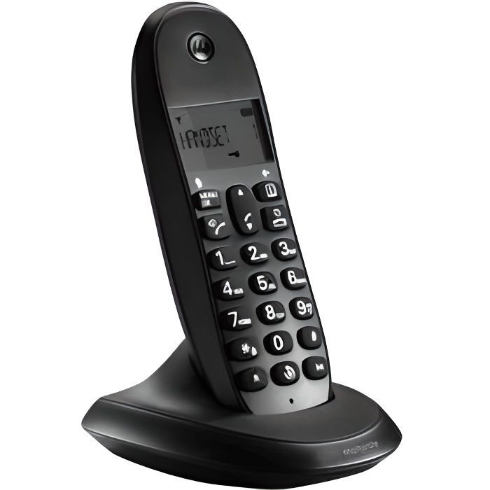 Téléphone fixe Motorola C1001 Noir - -