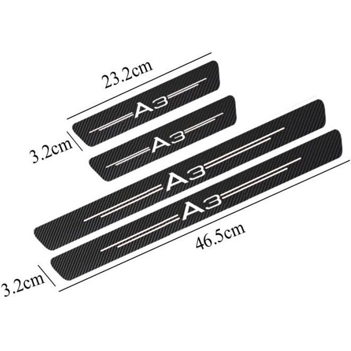 4 pièces En Fiber De Carbone Seuils De Porte Gardes Autocollant Pour Audi Sline Quatrra A3 A4 A5 A6 A7 A8 TT Q3 Q5 Q7 A1 LX2755
