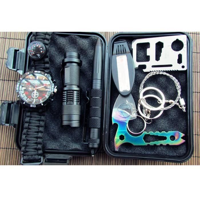 Outdoor Survival Kit SOS Kit Équipement de survie Équipement d'urgence Fournitures d'urgence de survie Kits d'urgence FR71982