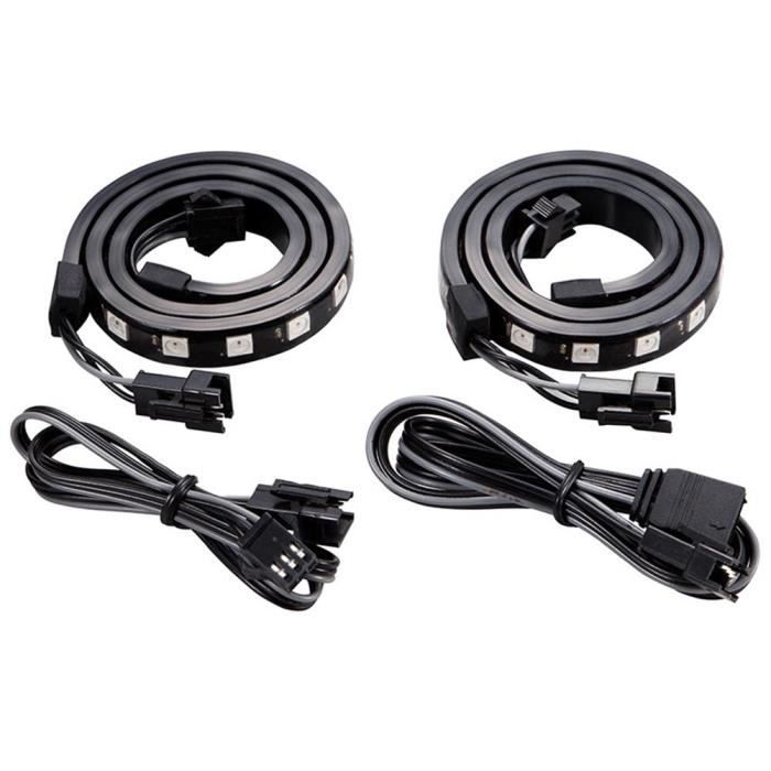 RE2576 2x boîtier PC ampoules LED châssis d'ordinateur pâte magnétique barre rvb pour PHANTEKS D RGB plusieurs Modes et plusie
