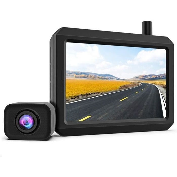 K7PRO Caméra de recul sans Fil, Digital Signal, 5 Pouces, Supporter Double caméra, Caméras étanches IP68 avec Vision Nocturne