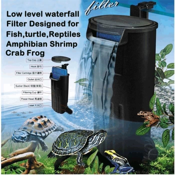 Entretien aquarium,HONGYI – filtre d'aquarium pour tortues, pompe à eau, Filtration biologique, adapté aux réservoirs d'eau de