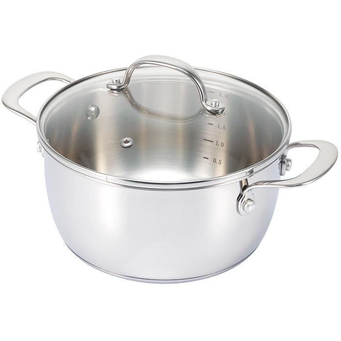 Faitout Belvia D : 20 cm + couvercle - inox