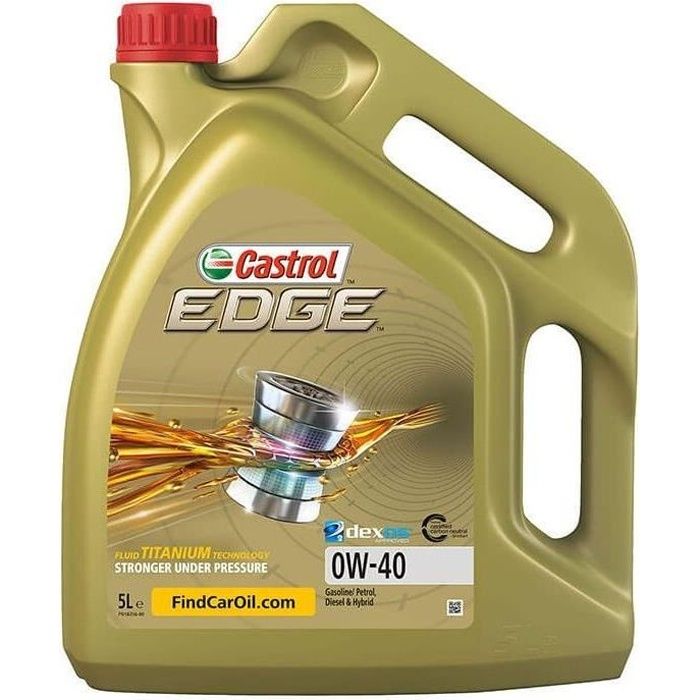 CASTROL Huile-Additif Edge - Synthetique / 0W40 / 5L
