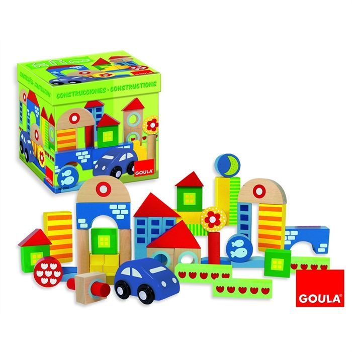 Boîte 40 blocs construction + voiture