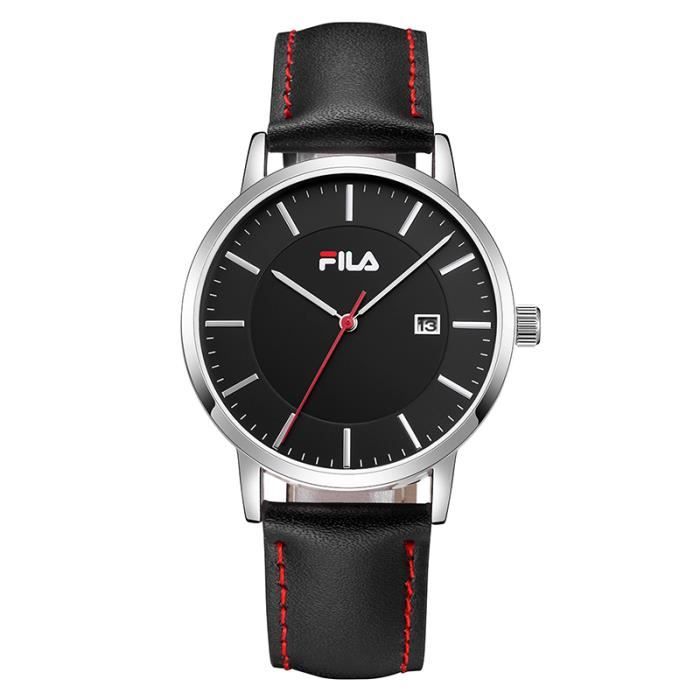 Montre Bracelet Homme FILA à quartz de sport bande en cuir à la mode