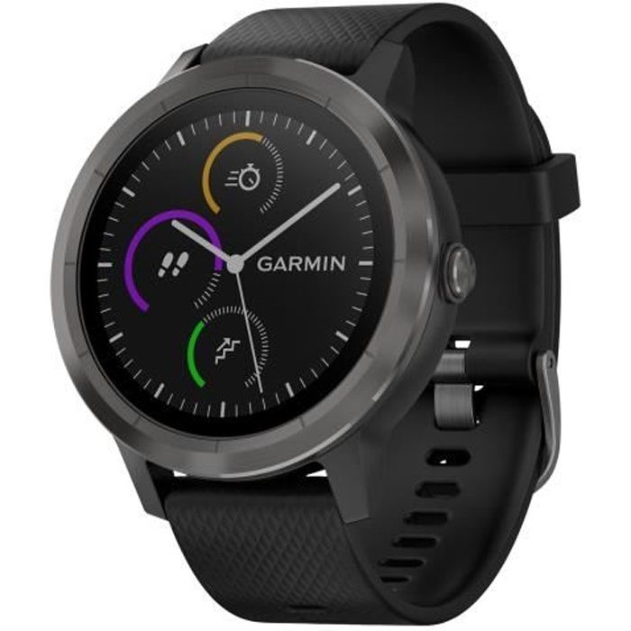 GARMIN Vivoactive 3 Black Montre connectée GPS Cardio - Noir / Gris