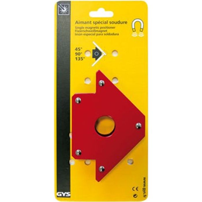 GYS Positionneur de soudage magnétique 30 x 13,8 x 2,5 cm Rouge