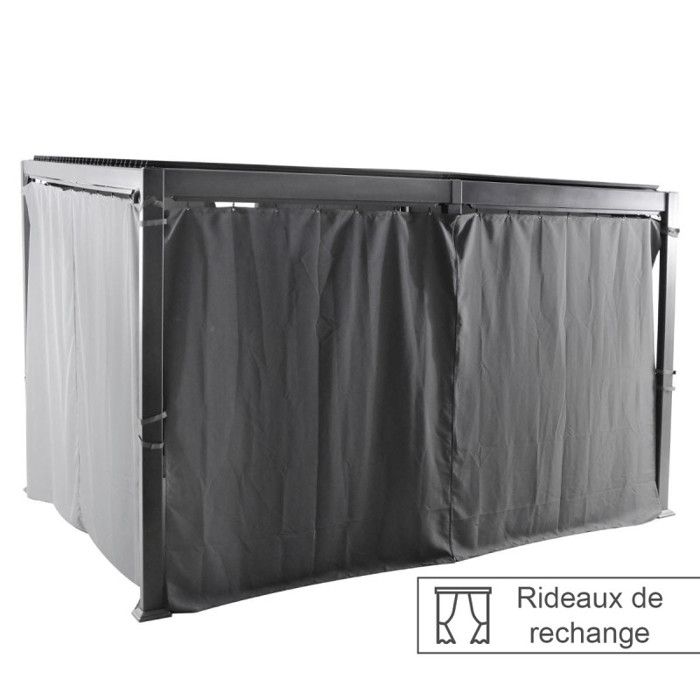 Rideaux opaques pour tonnelle 4x3 m Avila Hespéride