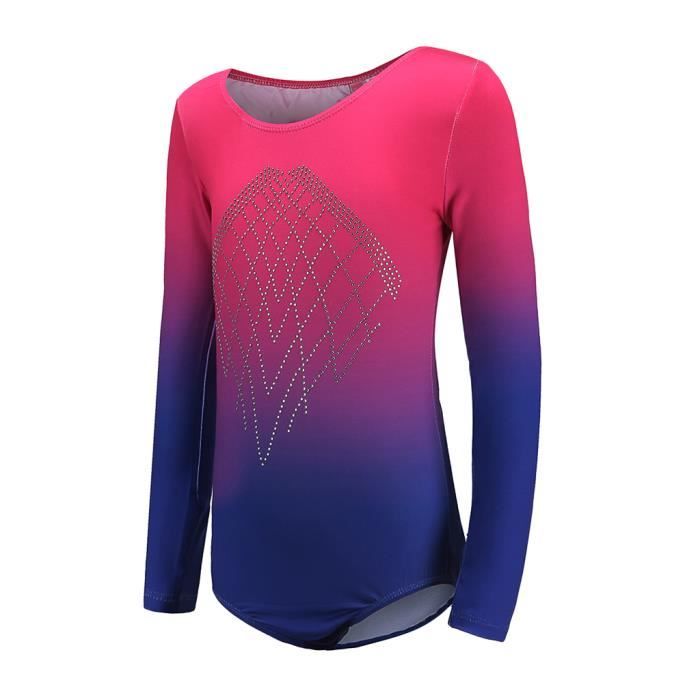 Body De Gymnastique Une Pièce De Sport 10 Rose + bleu