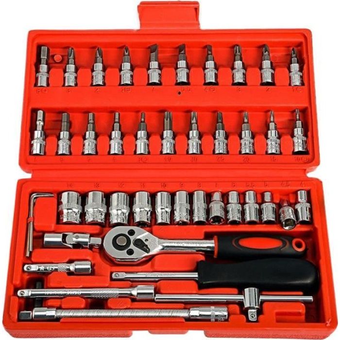 Pcs Outil De Réparation Voiture Socket Set Kit Boîte À Outils Combo (Rouge) KIT DE DEBOSSELAGE